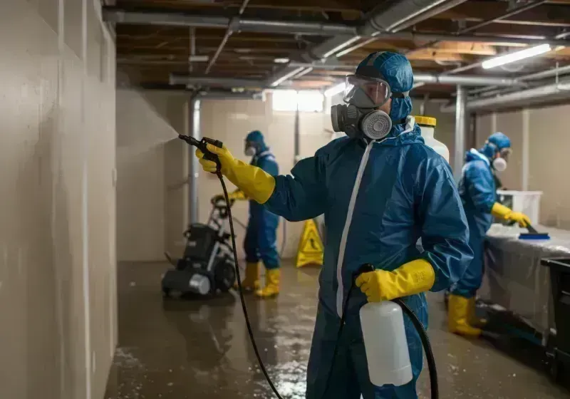 Basement Sanitization and Antimicrobial Treatment process in Romeoville, IL